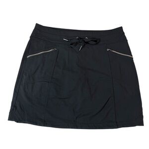 Athleta Black Performance Skort with Built-In Shorts | Zip Pockets | Small